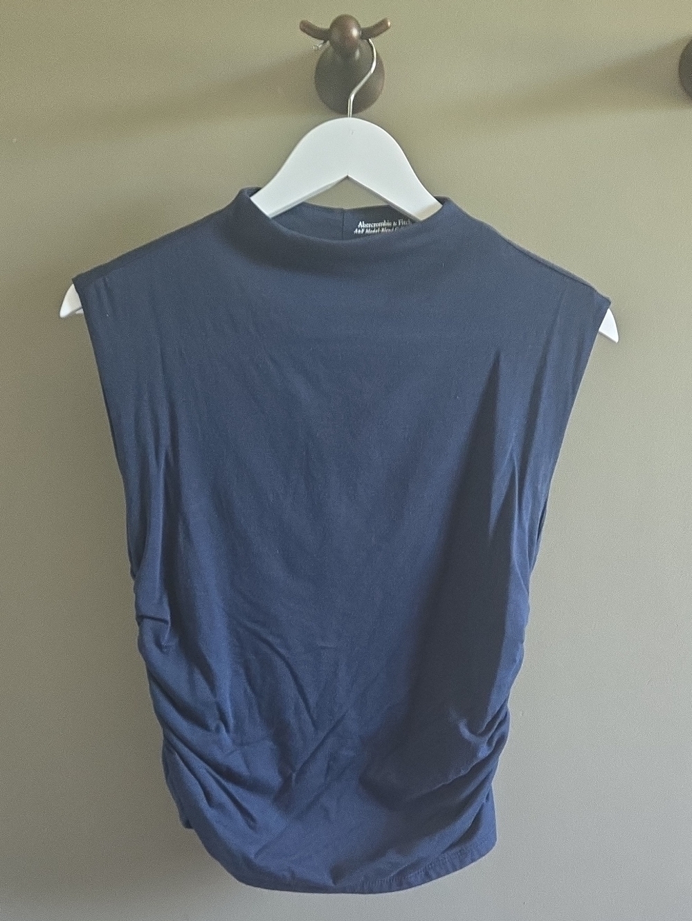 Abercrombie & Fitch Dark Navy Mock Neck Sleeveless Top